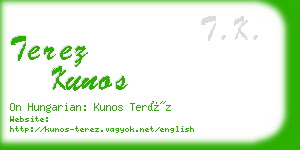 terez kunos business card